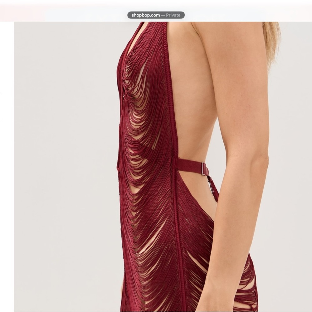 Burgundy Fringe Slip- NWT - Picture 5 of 6